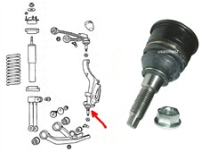 Kulový čep spodního vodicího ramene přední nápravy 104271 Jeep Liberty 02-05 